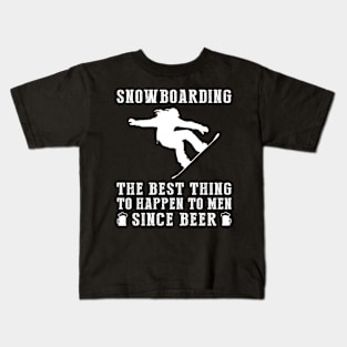 Shred and Sip: 'Snowboarding - Better Than Beer & Wine' Funny Tee Kids T-Shirt